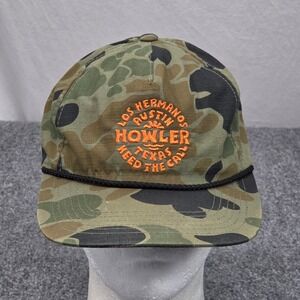 Howler Bros Snapback Hat Camo Rope Cap Austin Texas Outdoor Gorpcore Utility